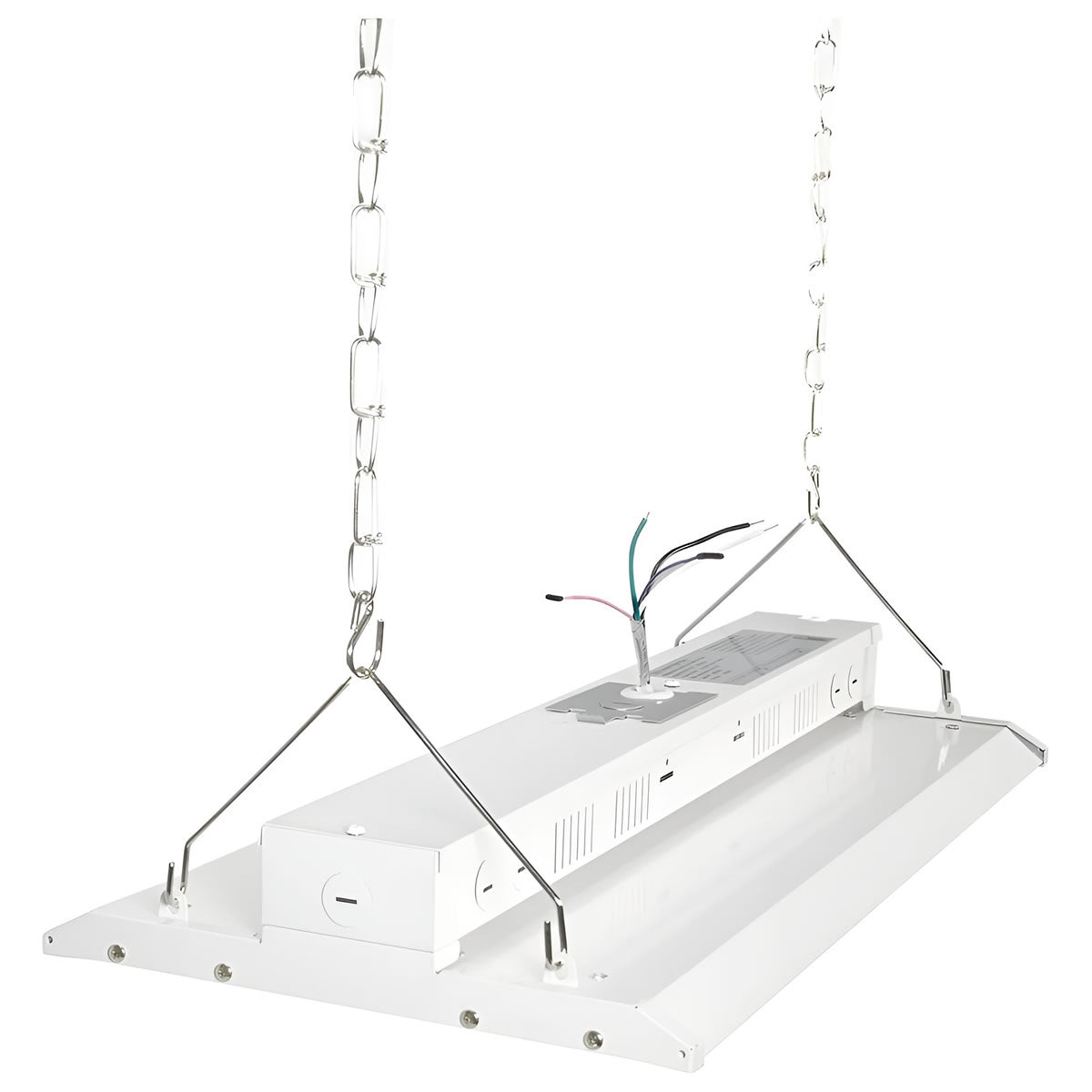 Case of 2 - LED Linear High Bay - 2ft - 25,600 Lumen Max - full lens - Wattage Adjustable 110W/130W/160W - Color Tunable 40K/50K/57K -Sensor Base- Jen Lighting