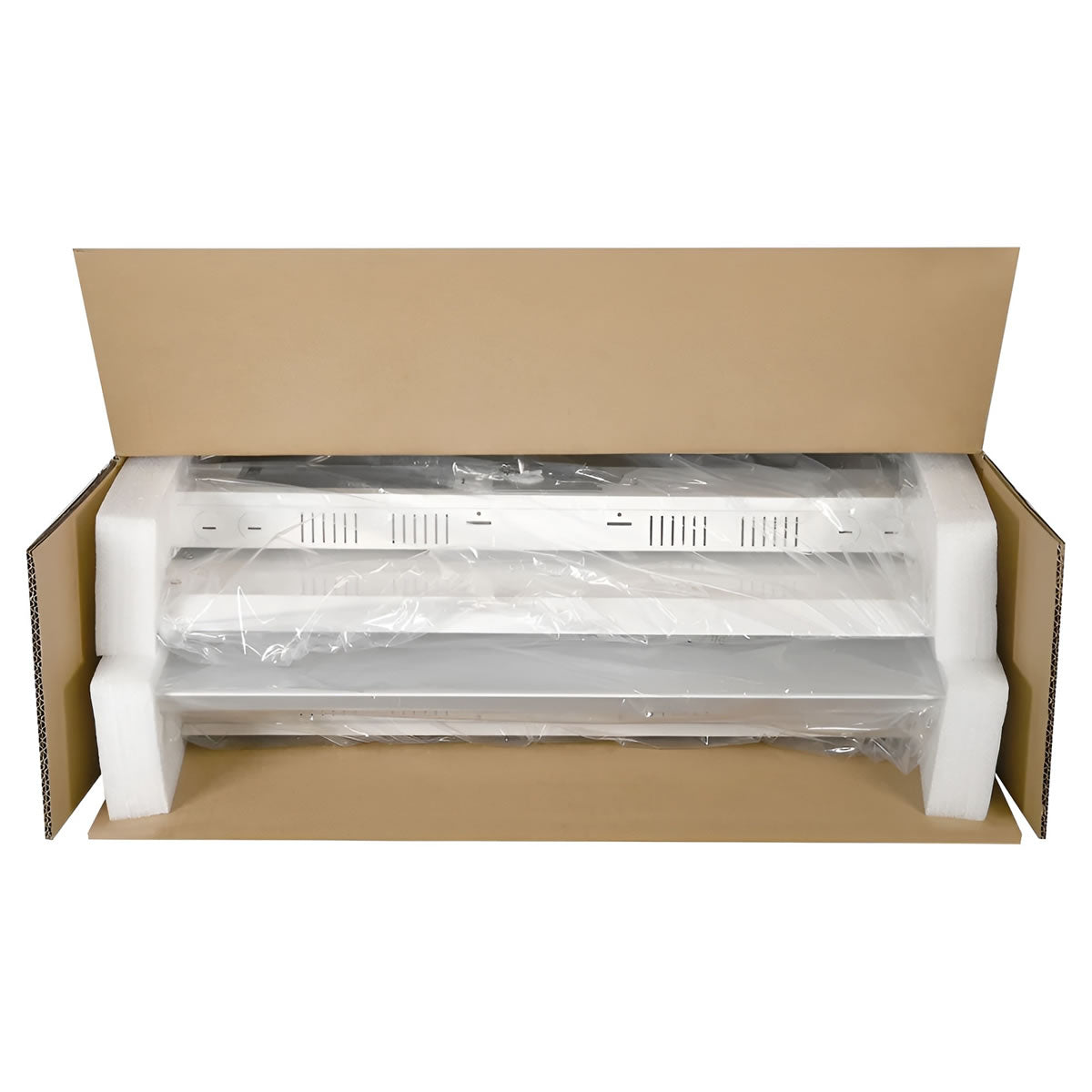 Case of 2 - LED Linear High Bay -4ft - 48,000 Lumen Max -  full lens - Wattage Adjustable 250W/275W/300W - Color Tunable 40K/50K/57K - Sensor Base - Jen Lighting