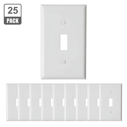 Case of 25 - Wall Plate Toggle Switch - 1-Gang - Energetic Lighting