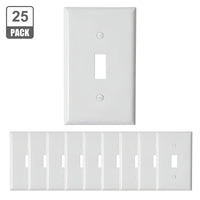 Case of 25 - Wall Plate Toggle Switch - 1-Gang - Energetic Lighting