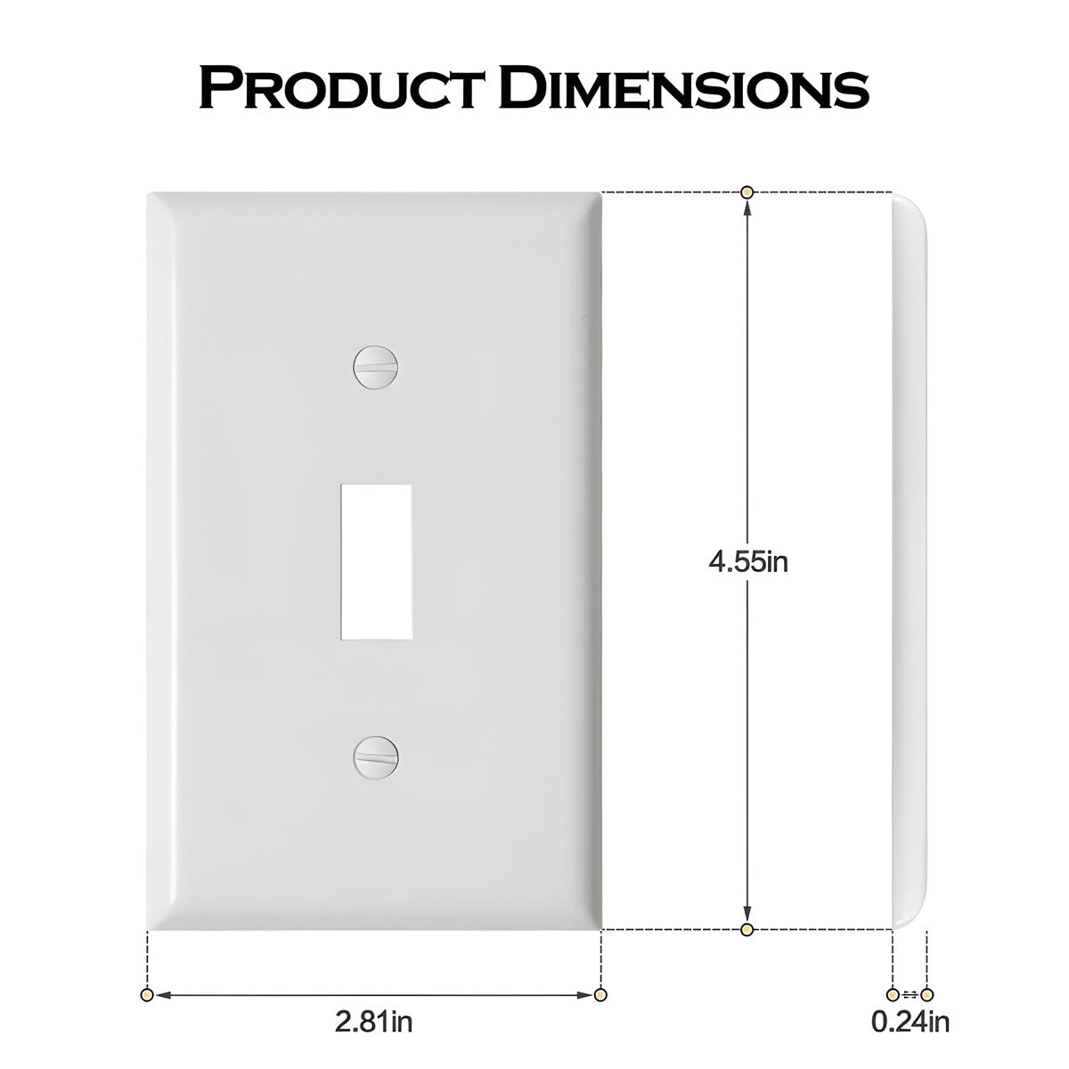 Case of 25 - Wall Plate Toggle Switch - 1-Gang - Energetic Lighting