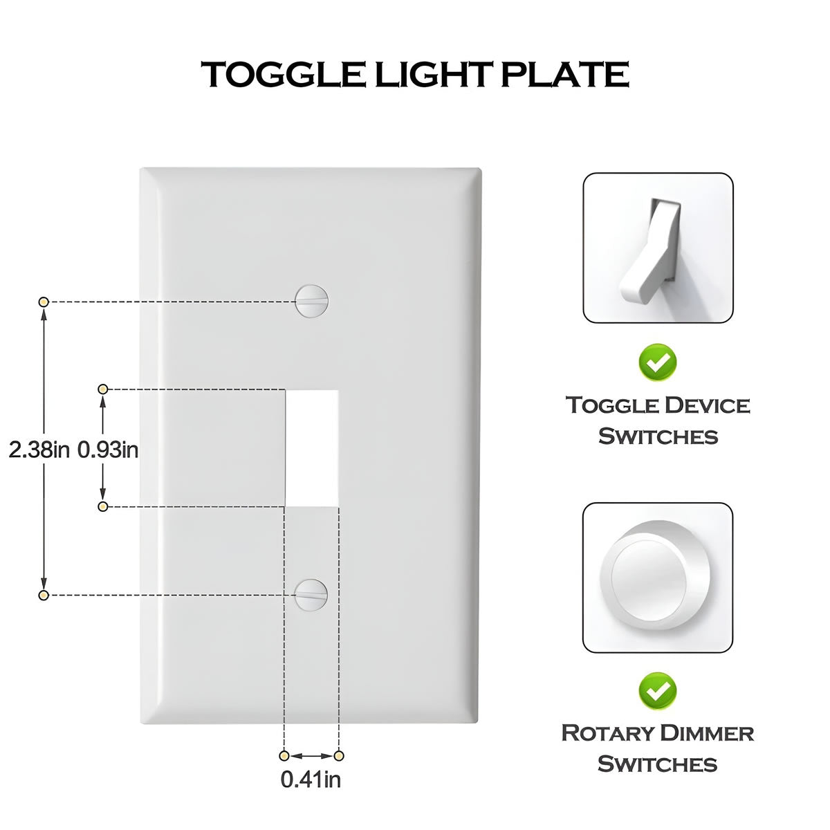 Case of 25 - Wall Plate Toggle Switch - 1-Gang - Energetic Lighting