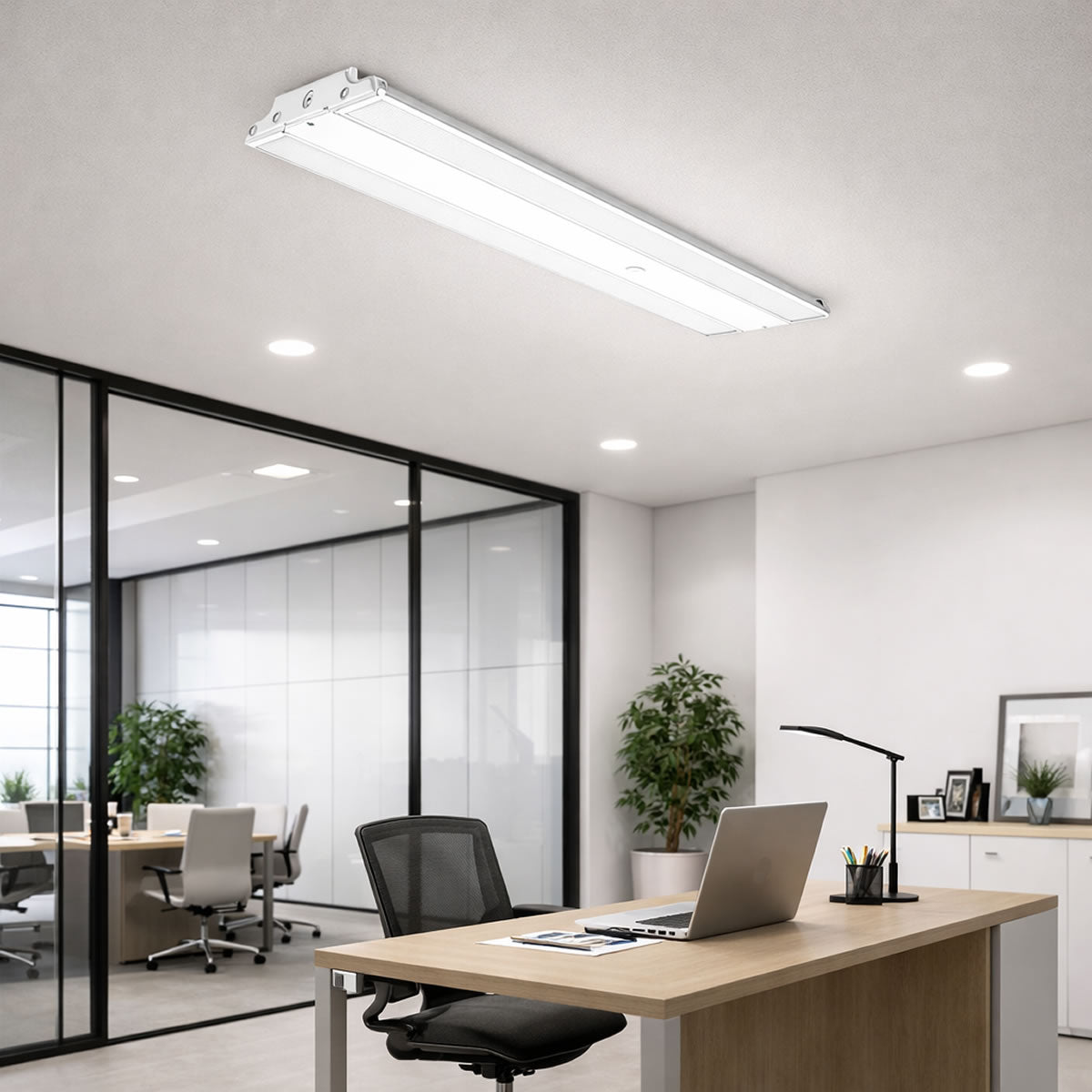 3ft LED Linear High Bay w/ Adjustable Louvers - 300W - 42,500 Lumens - Energetic Lighting