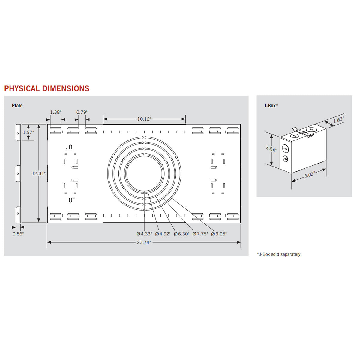 New Construction Plate for Downlights - Keystone