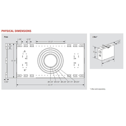 New Construction Plate for Downlights - Keystone