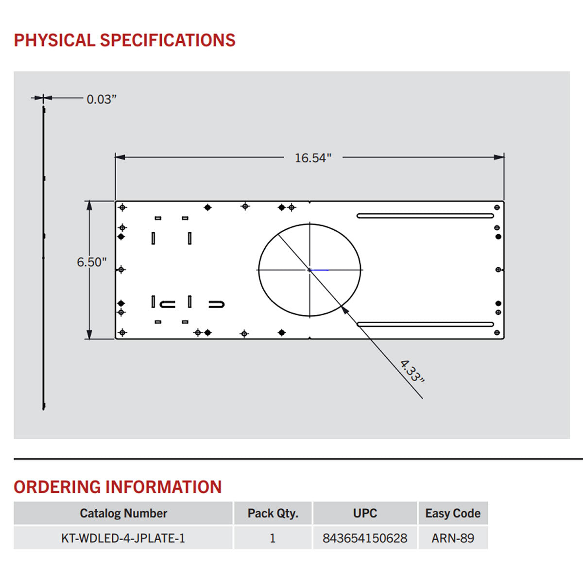 4in. New Construction Plate for Recessed and Wafer Downlights - Keystone