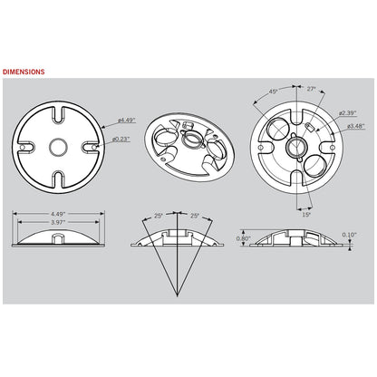 Round Cover Plate for Flood Lights - Bronze Finish - Keystone