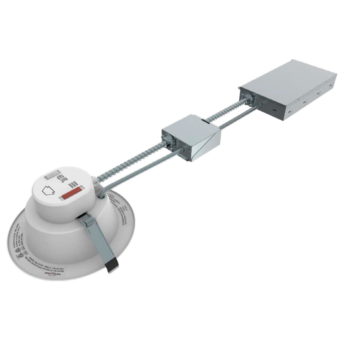 8in. LED Wattage Adjustable & Color Tunable Recessed Downlight - Built-in 5W Emergency Driver - 14W/17W/20W - 3000K/3500K/4000K - Keystone