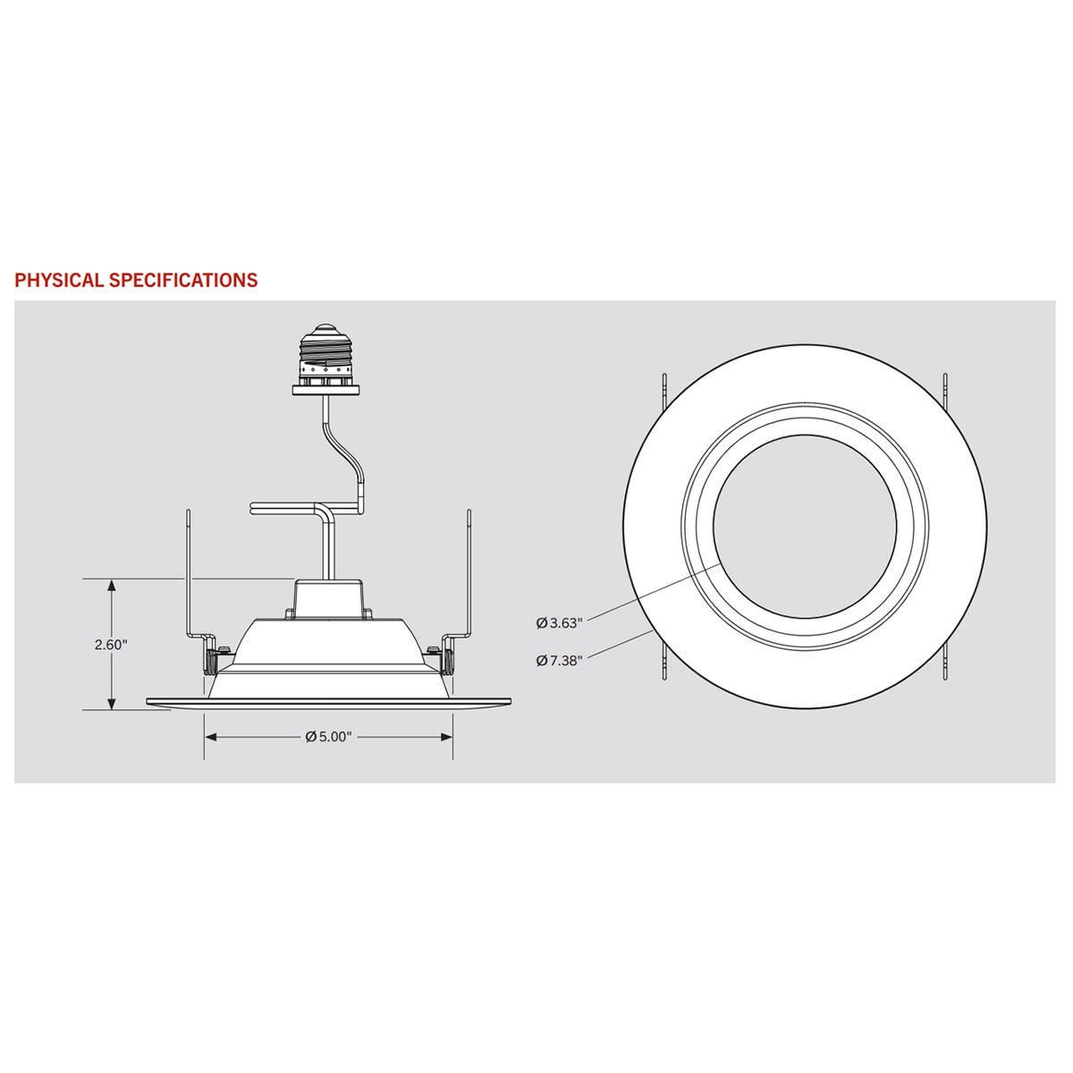 5in./6in. LED Downlight Retrofit Trim - 7W - 3000K - Keystone