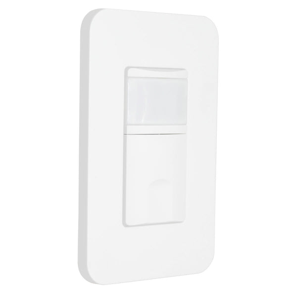 Wall Occupancy Sensor Switch - 120-277V - With Wall Plate - White
