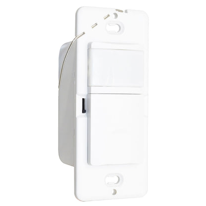 Wall Occupancy Sensor Switch - 120-277V - With Wall Plate - White