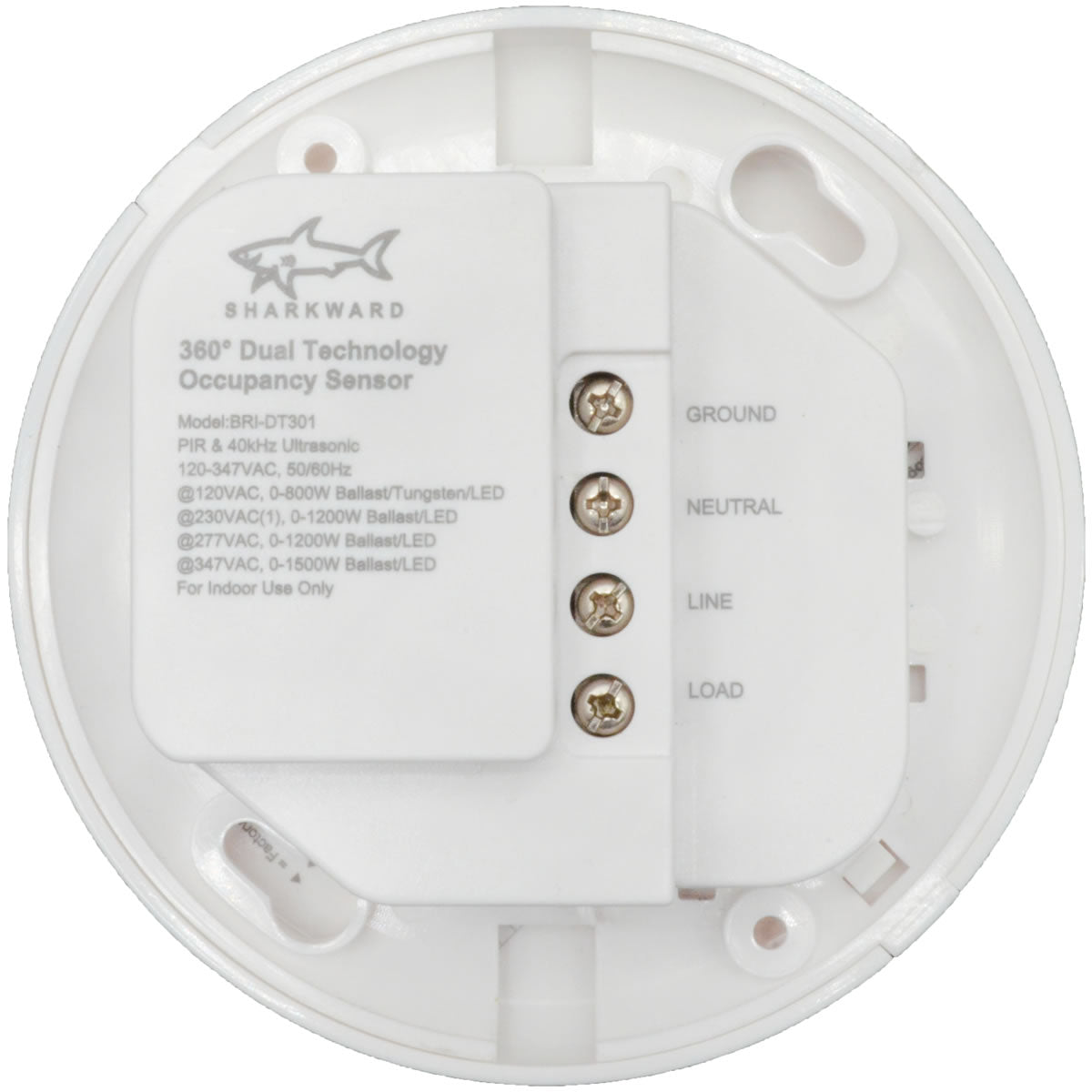 Ceiling Mount PIR & Ultrasonic Motion Sensor - 120-347V - White