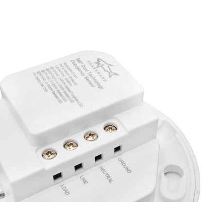 Ceiling Mount PIR & Ultrasonic Motion Sensor - 120-347V - White
