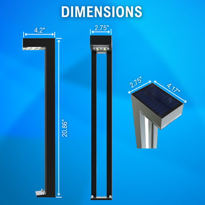 solar bollard light dimensions