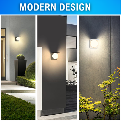 modern design of solar LED cube wall light