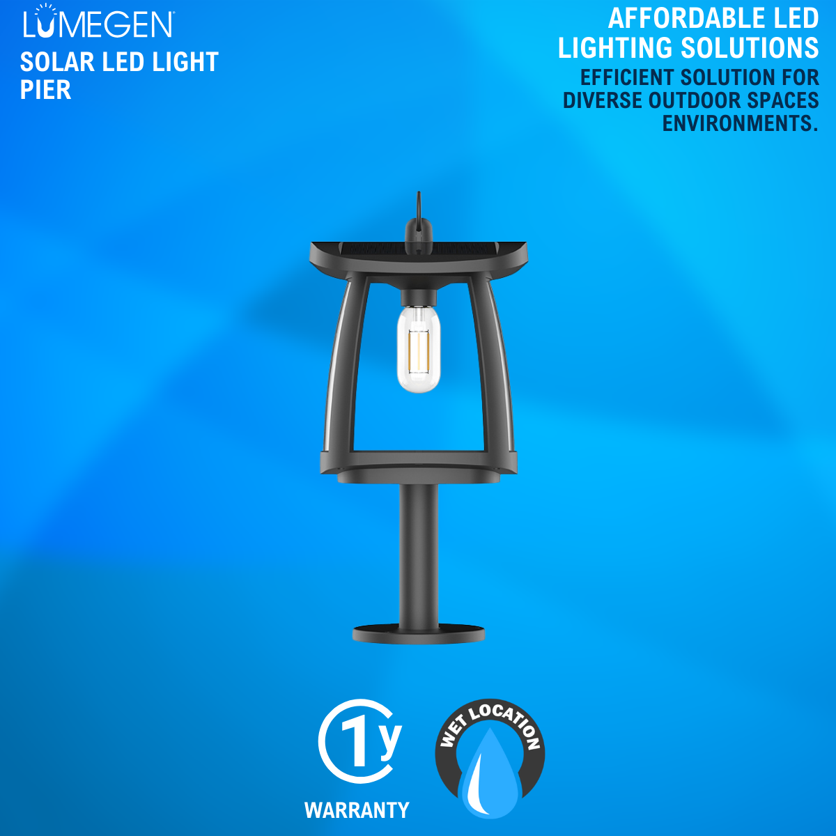solar LED light pier