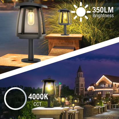 350 lumens brightness and 4000K color temperature solar light