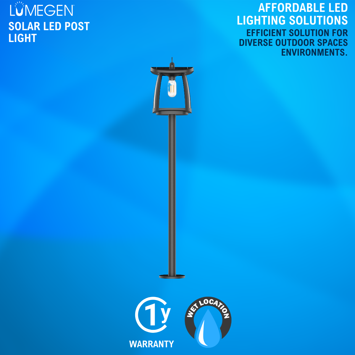 solar LED post light