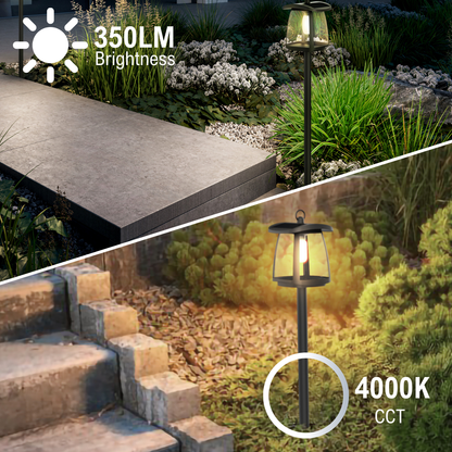 350 lumens and 4000K color temperature solar light
