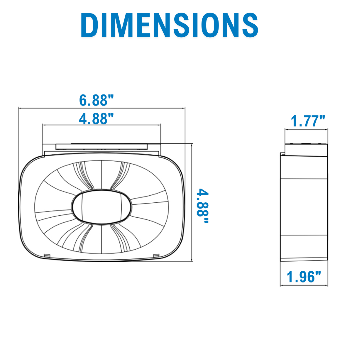 dimensions for solar up/down wall light
