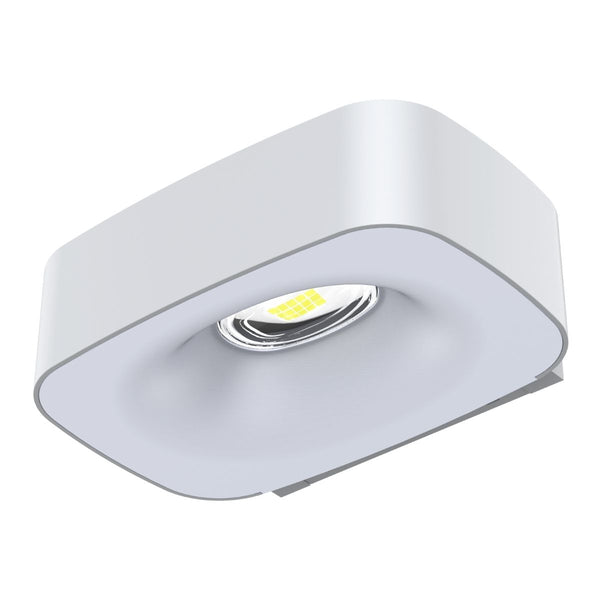 Solar LED Mini Up/Down Wall Light - White Finish - 4000K - LumeGen