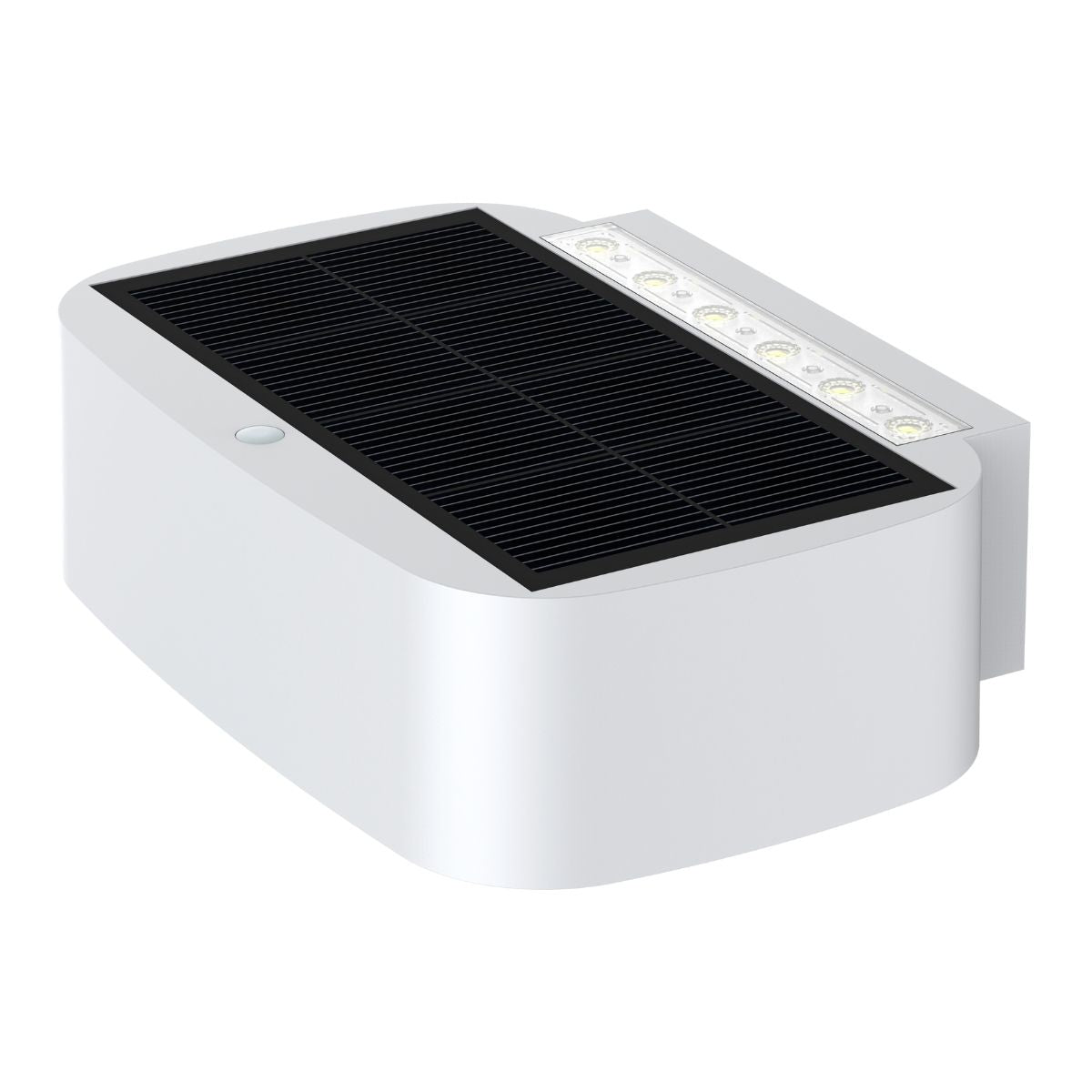 Solar LED Mini Up/Down Wall Light - White Finish - 4000K - LumeGen