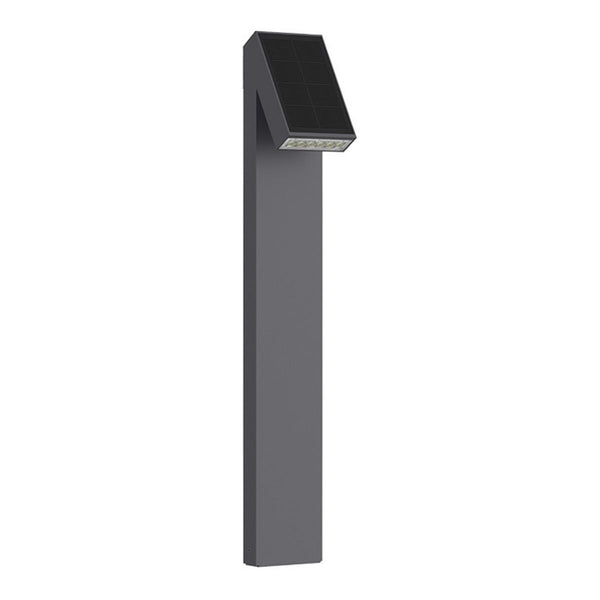 Solar LED Pathway Bollard Light - 500 Lumens - 3000K - Black Finish - LumeGen