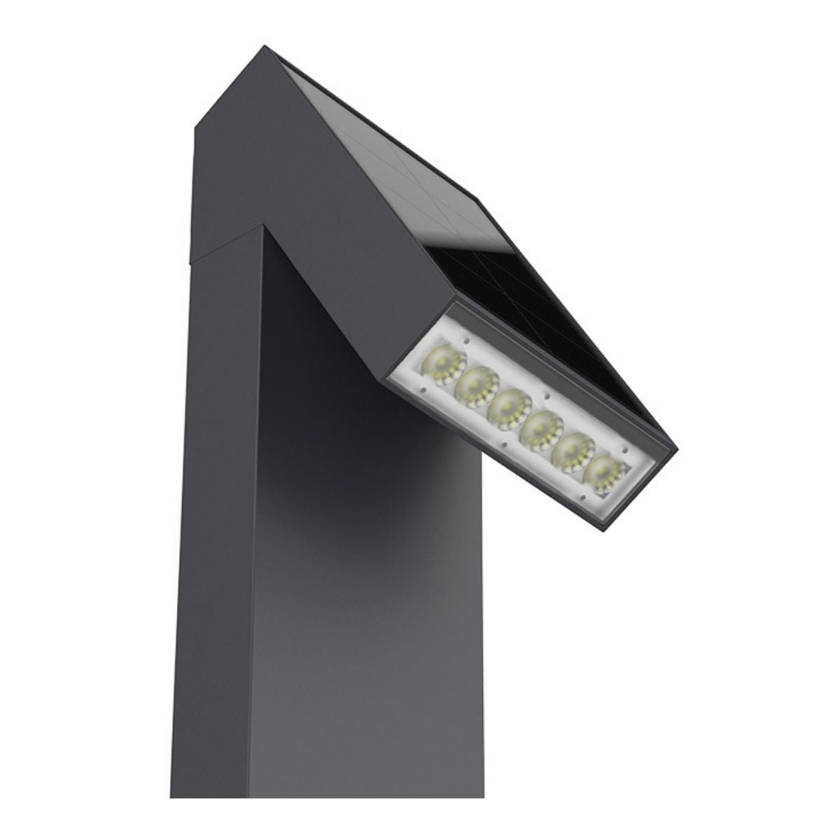 Solar LED Pathway Bollard Light - 500 Lumens - 3000K - Black Finish - LumeGen