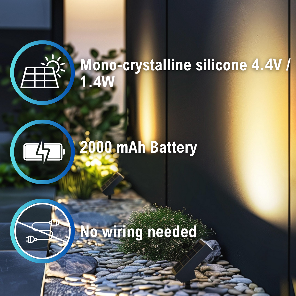solar panel specifications and no wiring required