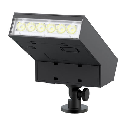 Solar LED Flag or Pathway Spot Light - 500 Lumens - 3000K - Black Finish - LumeGen