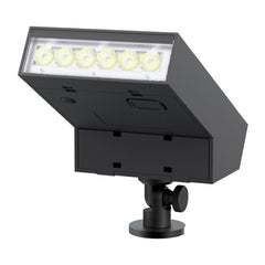 Solar LED Flag or Pathway Spot Light - 500 Lumens - 3000K - Black Finish - LumeGen