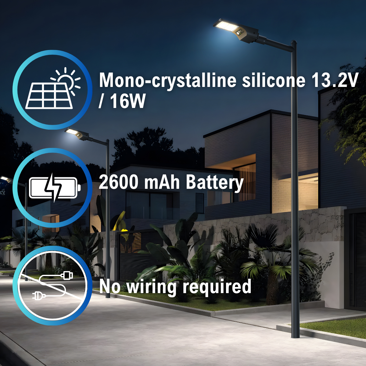 solar panel specifications and no wiring required