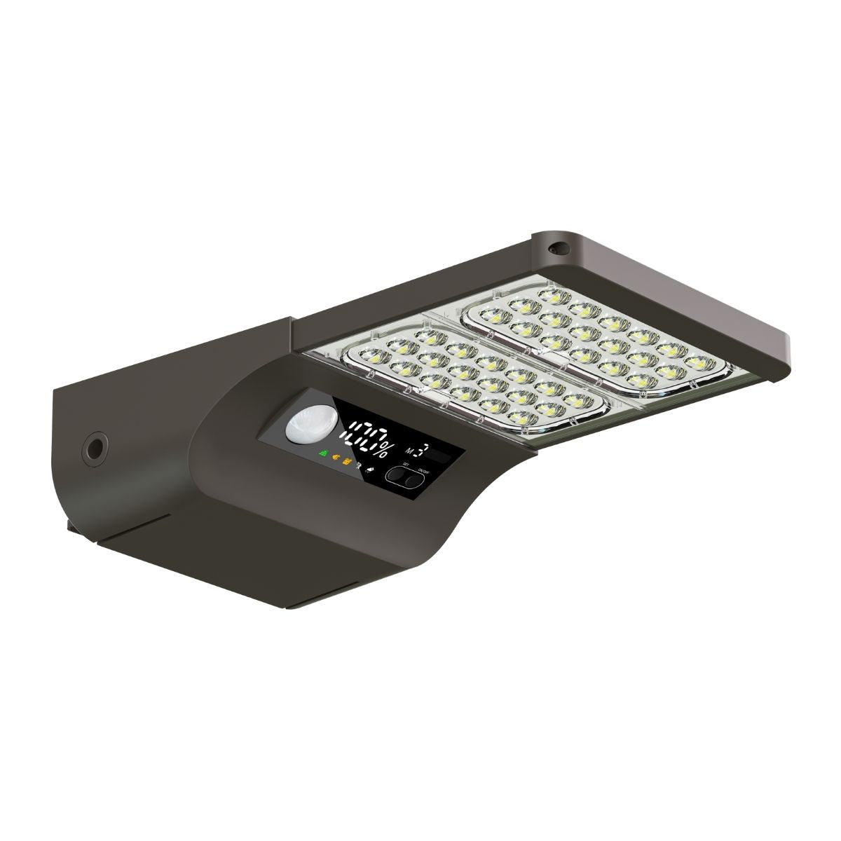 Solar LED Street Area Light - Wall or Pole Mount - 6000 Lumens - Dual Color Temperatures - LumeGen