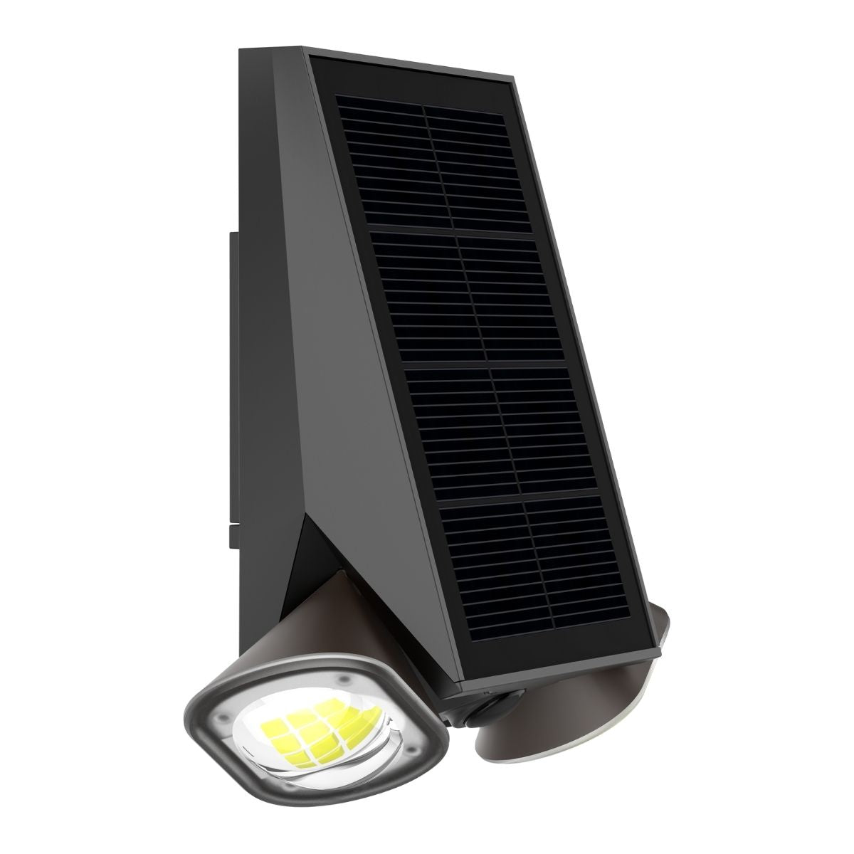 side view showing solar panel of solar LED wall light