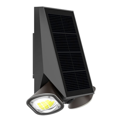 side view showing solar panel of solar LED wall light