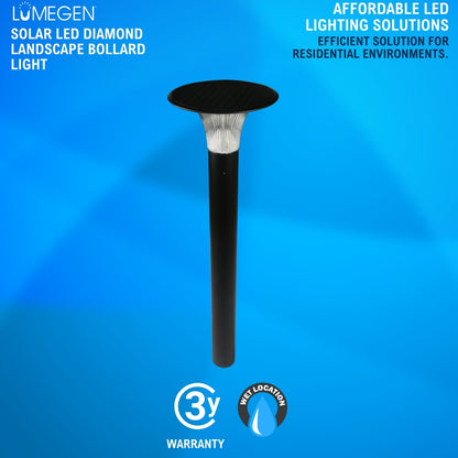 solar LED landscape bollard light