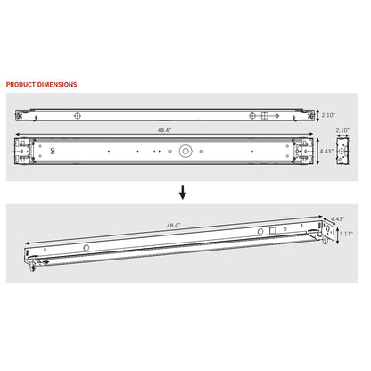 4ft. LED Ready Strip Light Fixture - 1 Lamp - Lamp Sold Separately - Keystone
