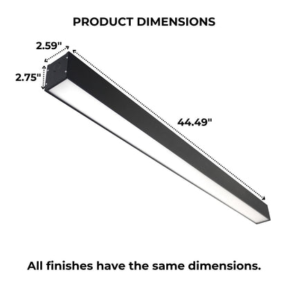 Dimensions of an LED Linear Light