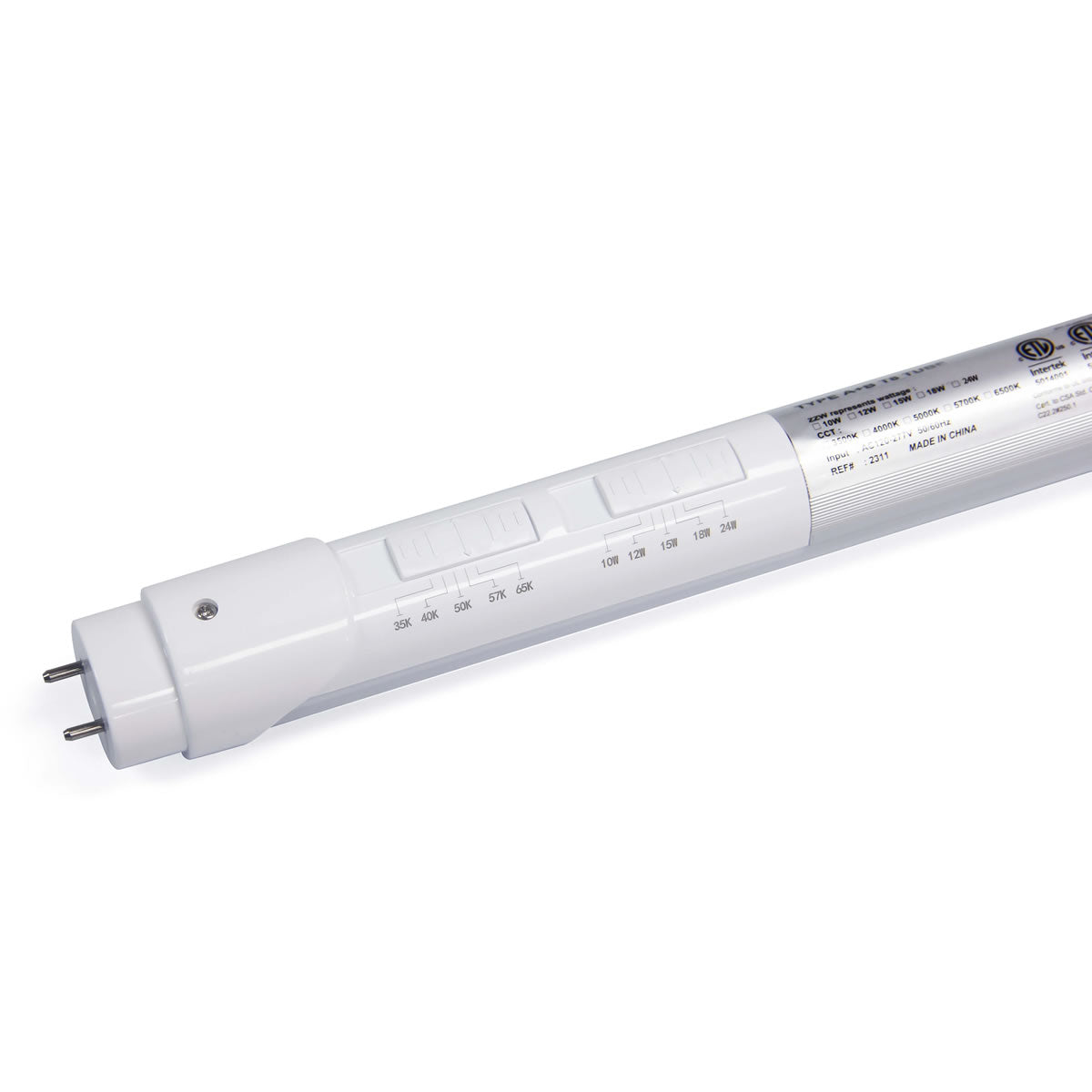 Case of 30 - 4ft LED T8 Wattage Adjustable & Color Tunable Tube - Type A+B - 10W/12W/15W/18W/24W - 35K/40K/50K/57K/65K - Jen Lighting