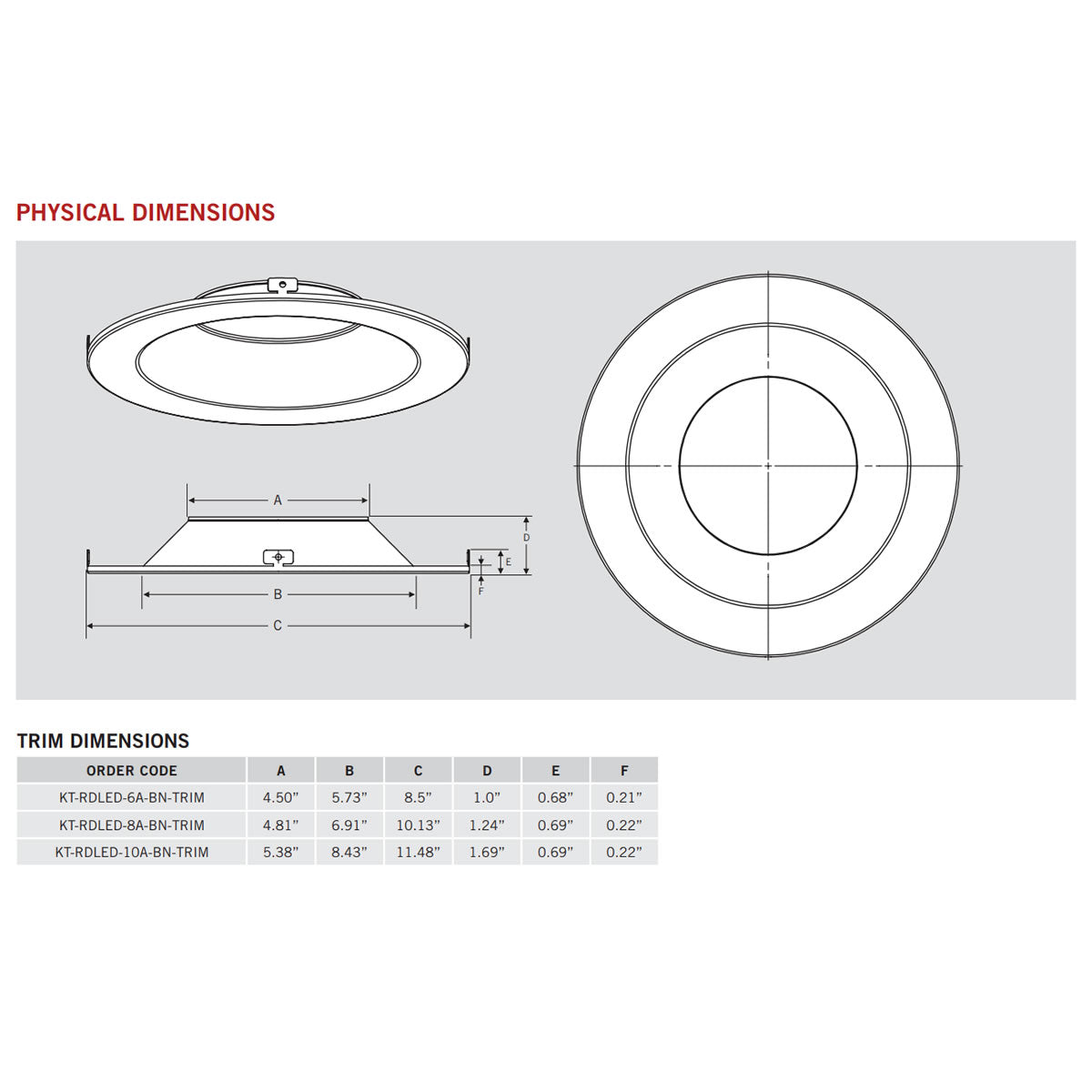 6in. Interchangeable Trim for Integrated Driver Downlights - Brushed Nickel - Keystone