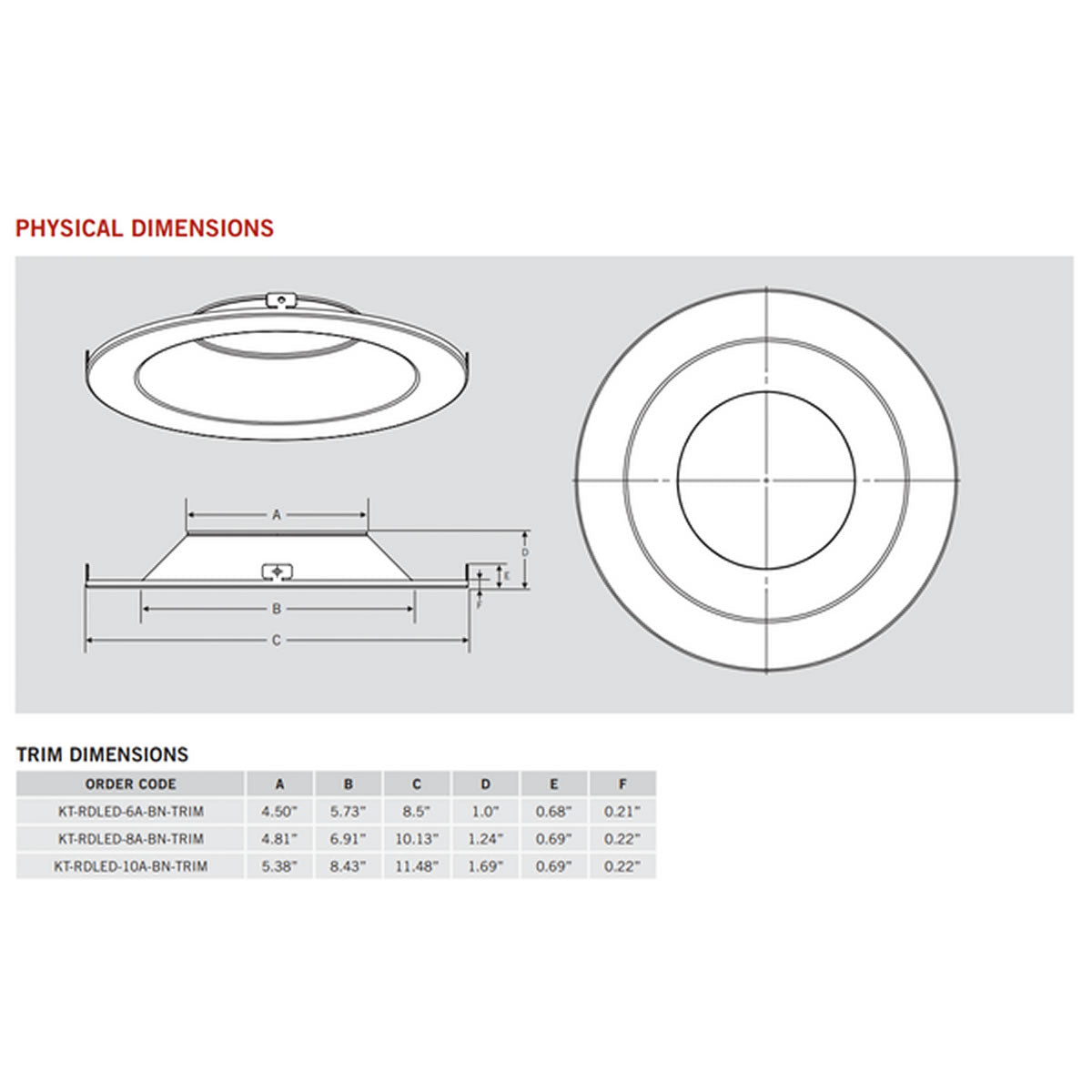 8in. Interchangeable Trim for Integrated Driver Downlights - Brushed Nickel - Keystone