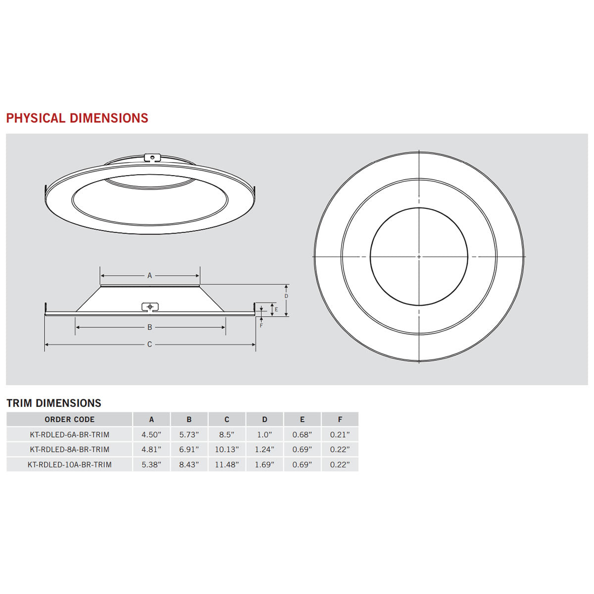 8in. Interchangeable Trim for Integrated Driver Downlights - Bronze - Keystone