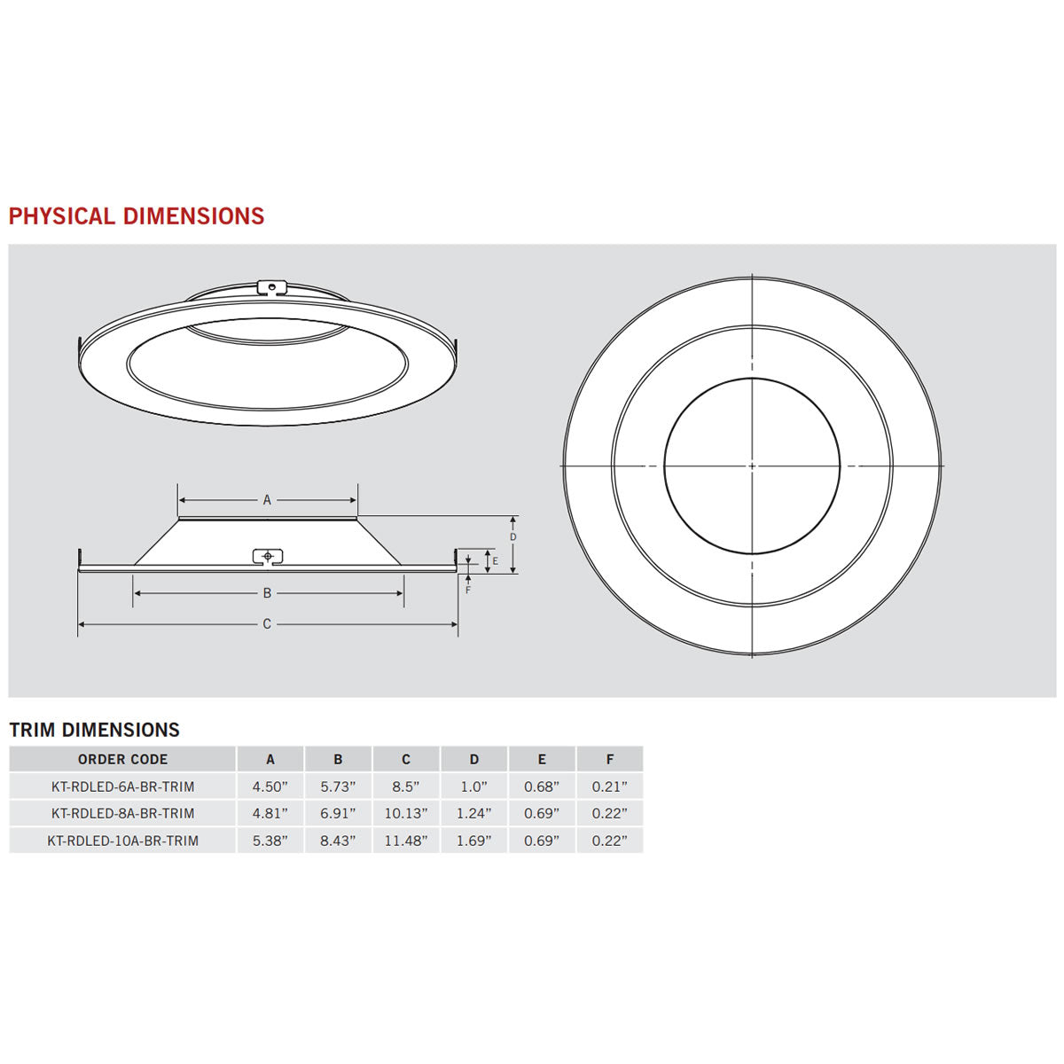 10in. Interchangeable Trim for Integrated Driver Downlights - Bronze - Keystone