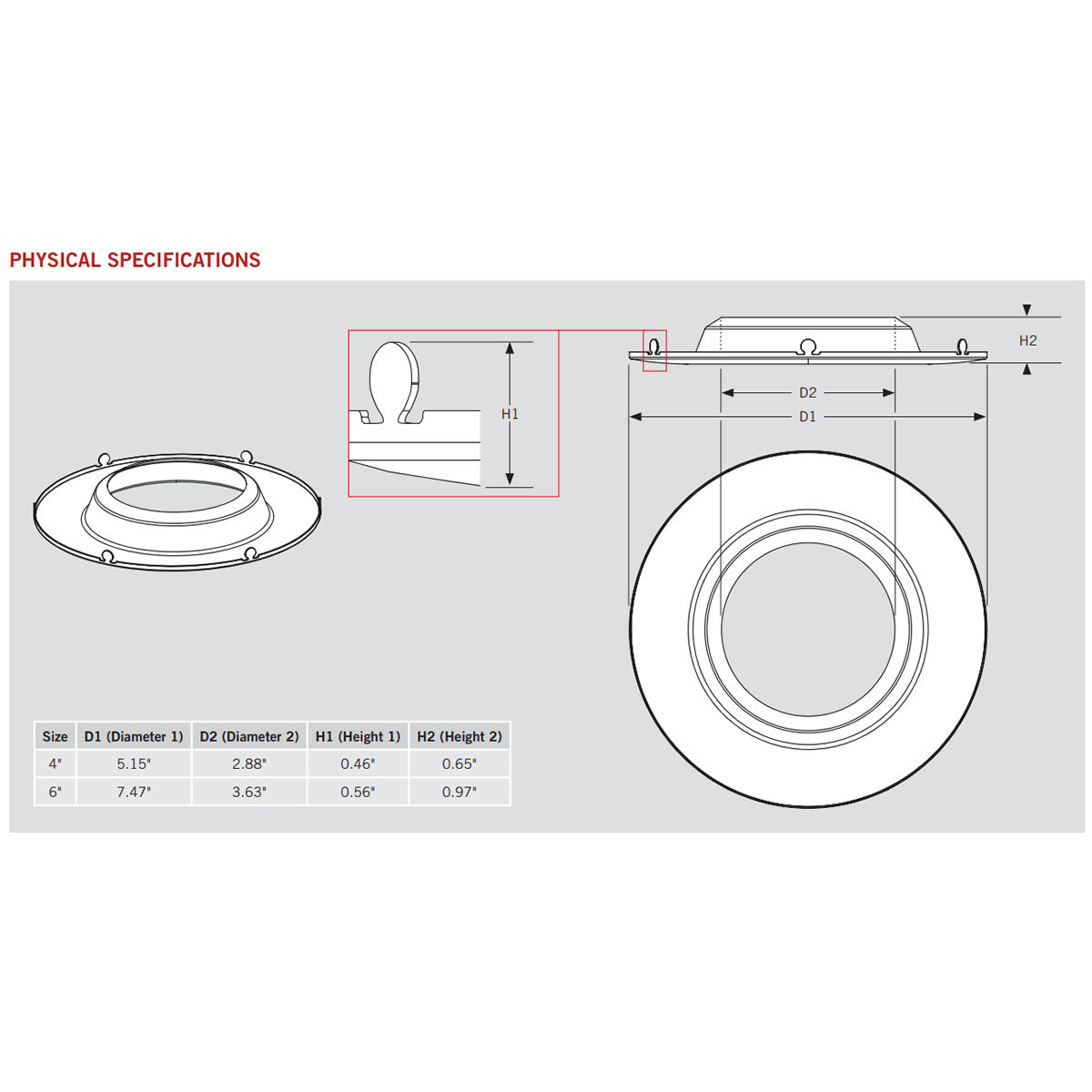 4in. Interchangeable Trim for Retrofit Downlights - Bronze - Keystone