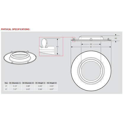 4in. Interchangeable Trim for Retrofit Downlights - Bronze - Keystone