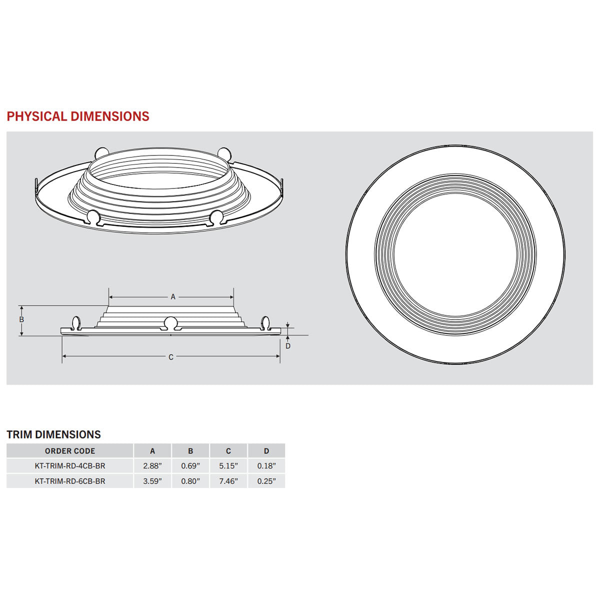 6in. Interchangeable Trim for Baffled Retrofit Downlights - Bronze - Keystone