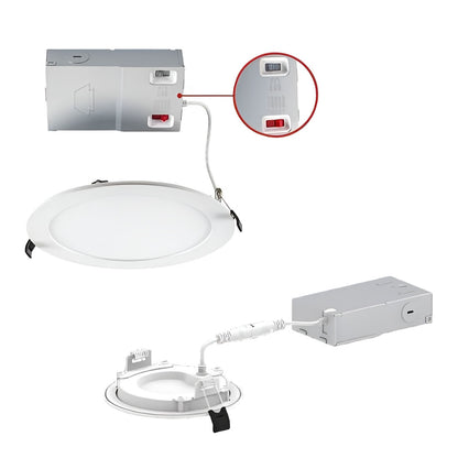 6in. LED Wattage Adjustable & Color Tunable Slim Wafer Downlight - 10W/12W/14W - 2700K/3000K/3500K/4000K/5000K - Keystone