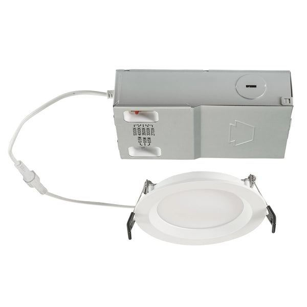 4in. LED Wattage Adjustable & Color Tunable Recessed Wafer Downlight - 8.5W/9.5W/10.5W - 2700K/3000K/3500K/4000K/5000K - Keystone