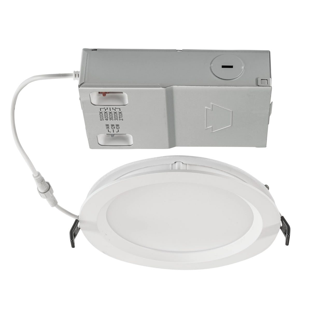 6in. LED Wattage Adjustable & Color Tunable Recessed Wafer Downlight - 10W/12W/14W - 2700K/3000K/3500K/4000K/5000K - Keystone