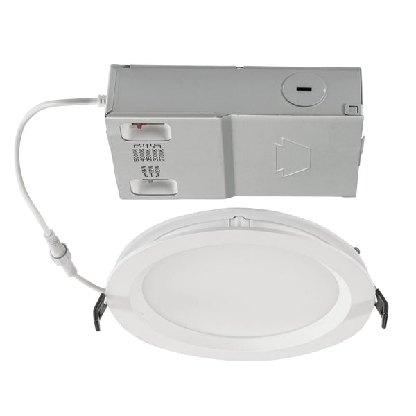 6in. LED Wattage Adjustable & Color Tunable Recessed Wafer Downlight - 10W/12W/14W - 2700K/3000K/3500K/4000K/5000K - Keystone
